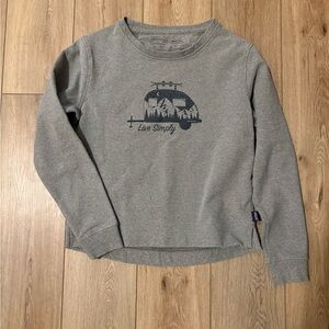 Gray Patagonia Crew Sweatshirt with Camper Print